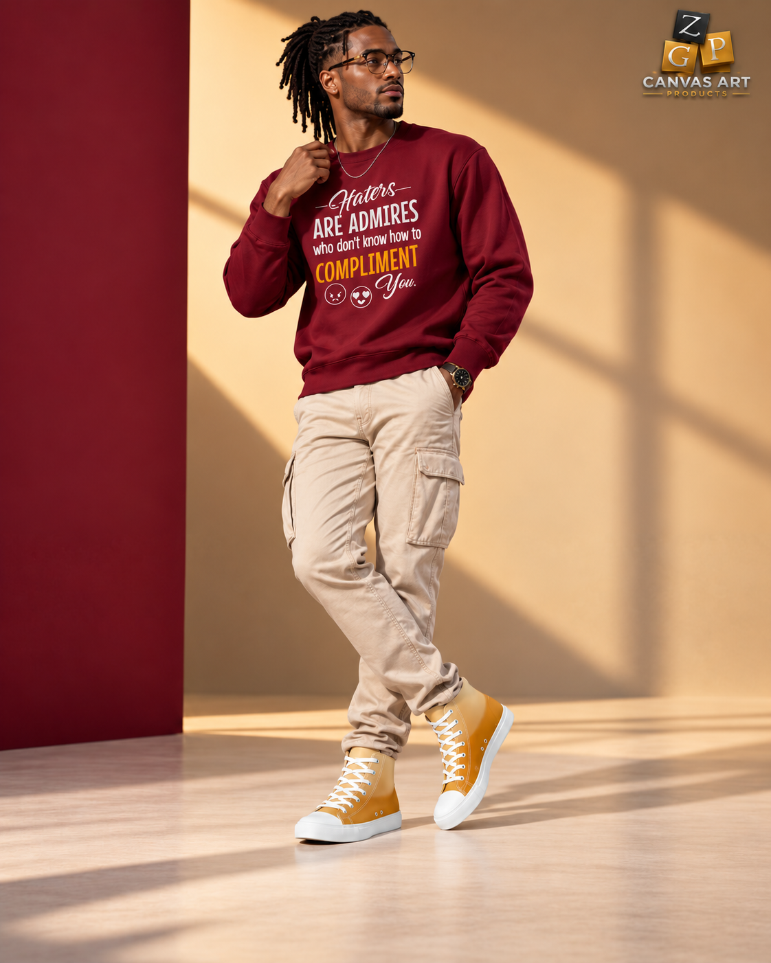 ZPG-CAP-TWIHHP Haters Are Admirers Two-Sided Sweatshirt — Dark

