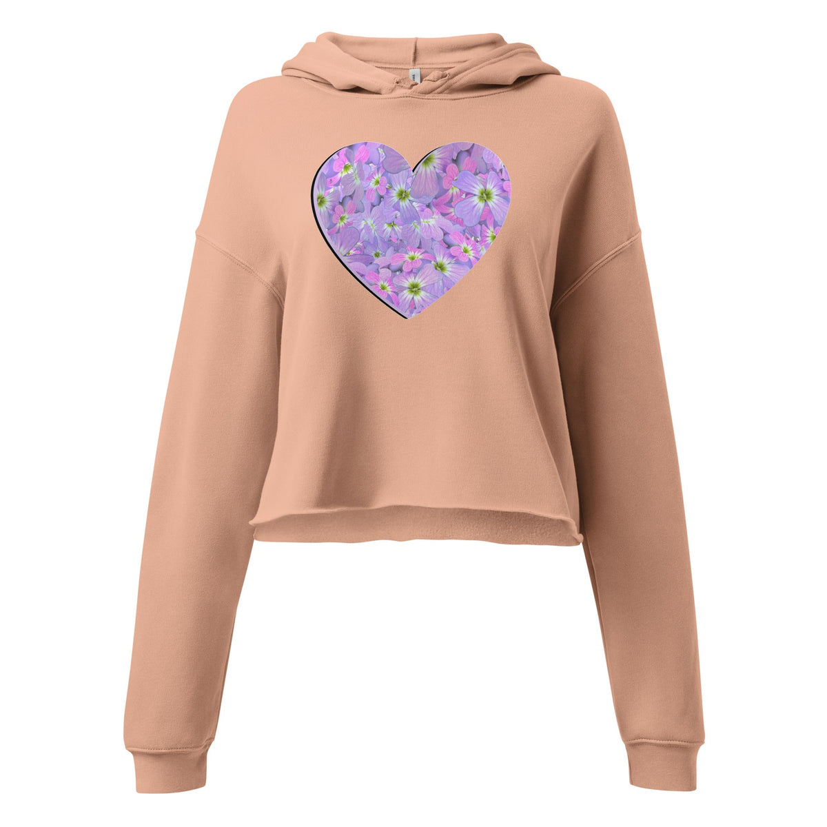 ZPGCAP-Aster Heart Crop Hoodie - Peach Front