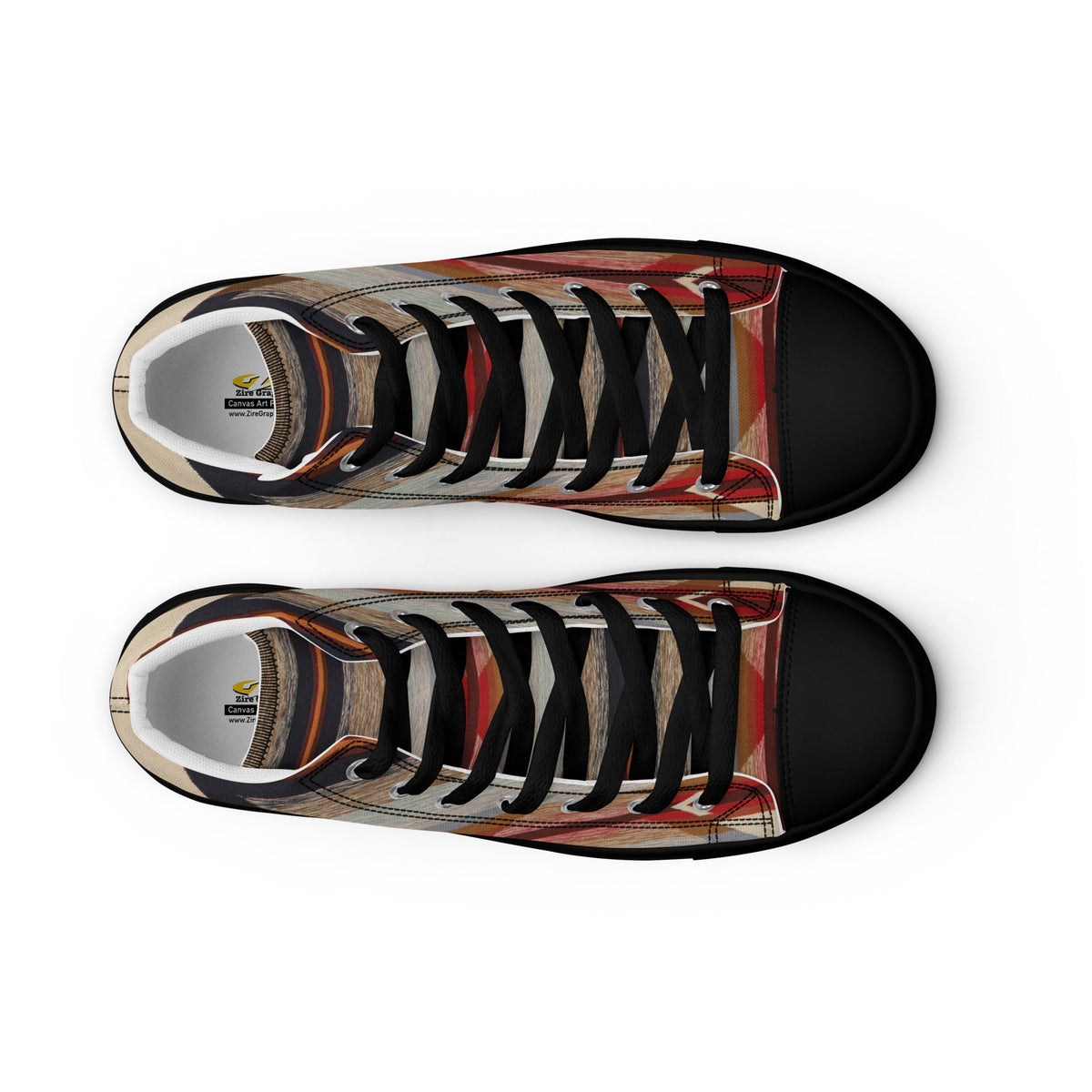 ZPGCAP-Desert Horizons High-Top Sneakers — Black Sole - Black Front 2