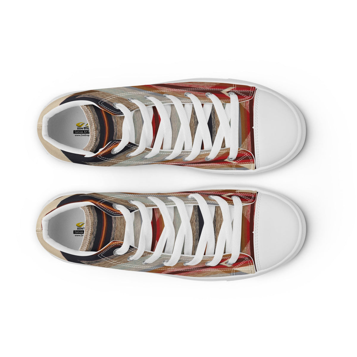 ZPGCAP-Desert Horizons High-Top Sneakers — White Sole - White Front 2