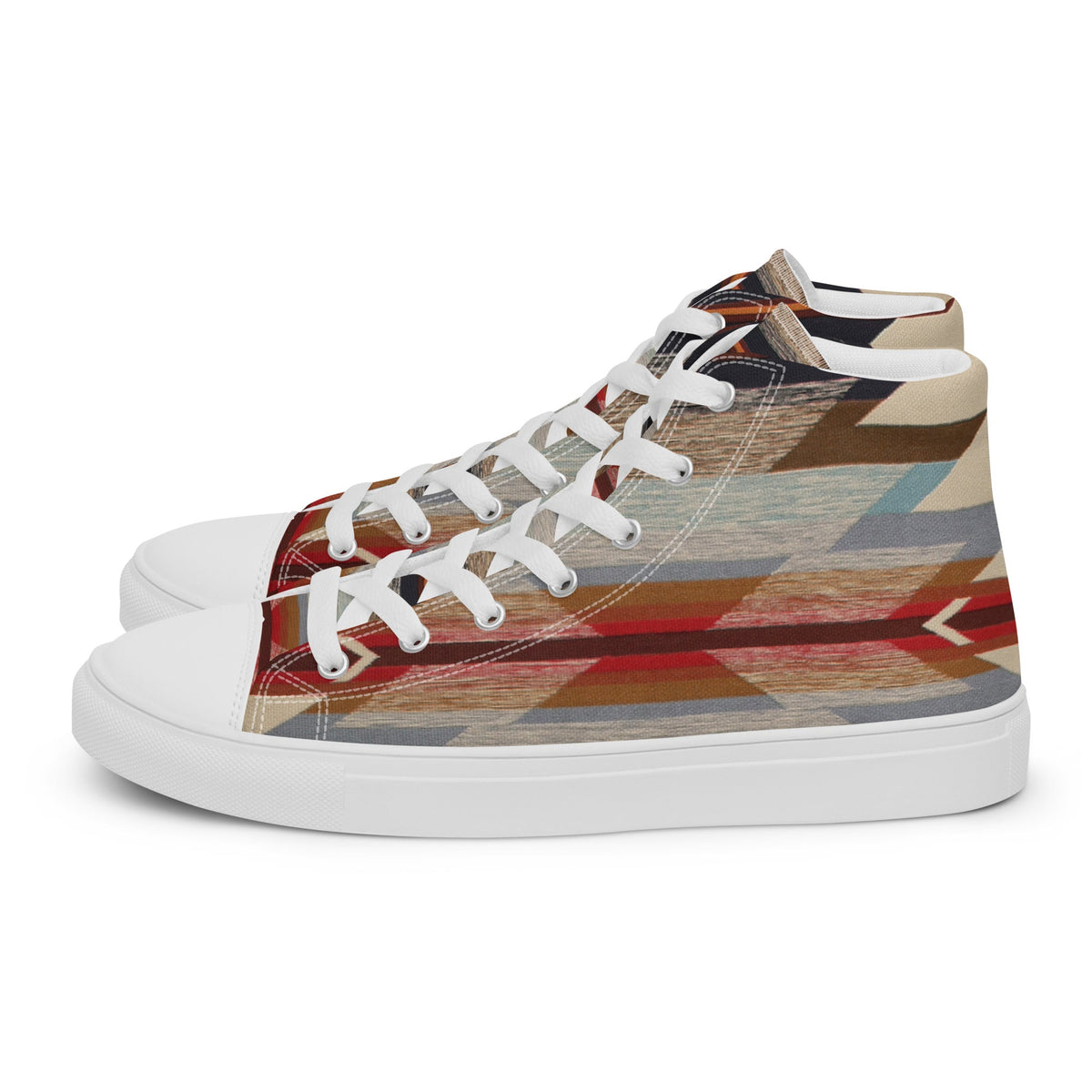 ZPGCAP-Desert Horizons High-Top Sneakers — White Sole - White Left