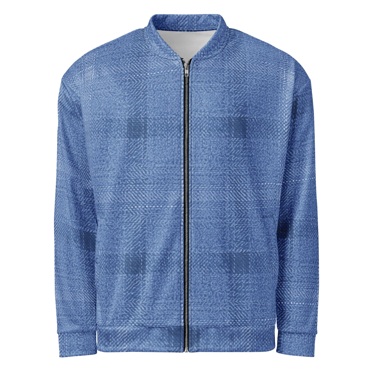 ZPGCAP-Electric Indigo Bomber Jacket - White Front