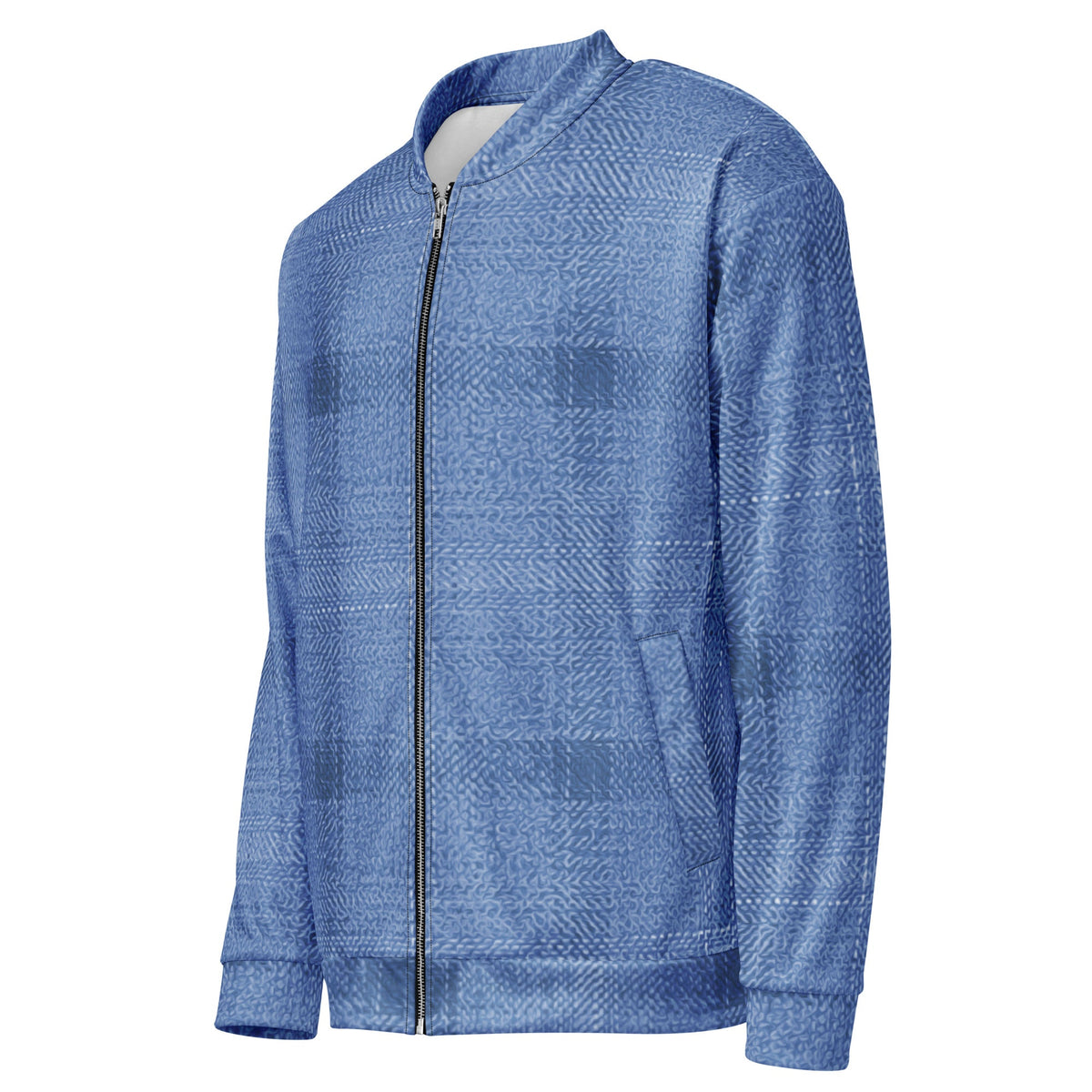 ZPGCAP-Electric Indigo Bomber Jacket - White Left Front