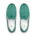 ZPGCAP-Emerald Green Men’s slip-on Canvas Shoes - White Front