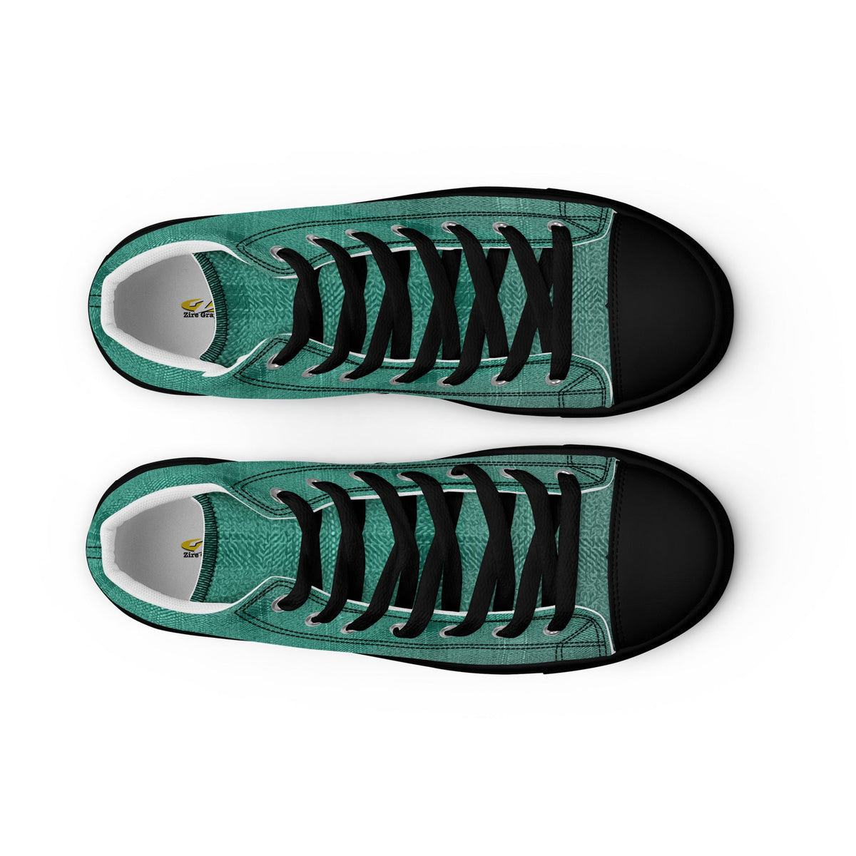 ZPGCAP-Emerald Tide High-Top Sneakers — Black Sole - Black Front 2