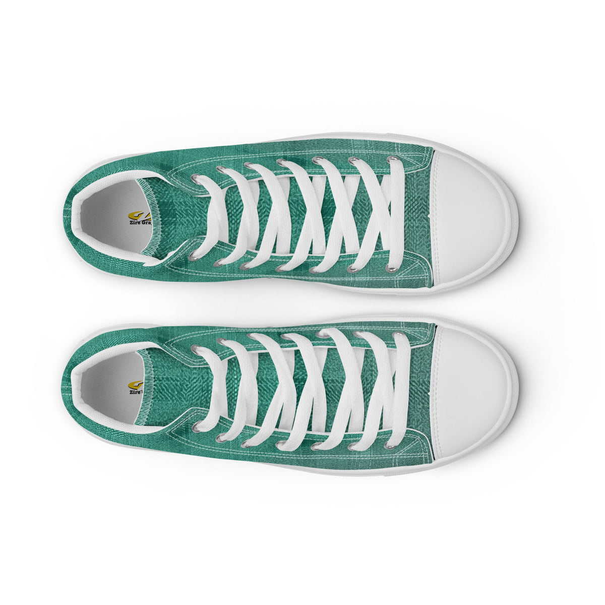 ZPGCAP-Emerald Tide High-Top Sneakers — White Sole - White Front 2