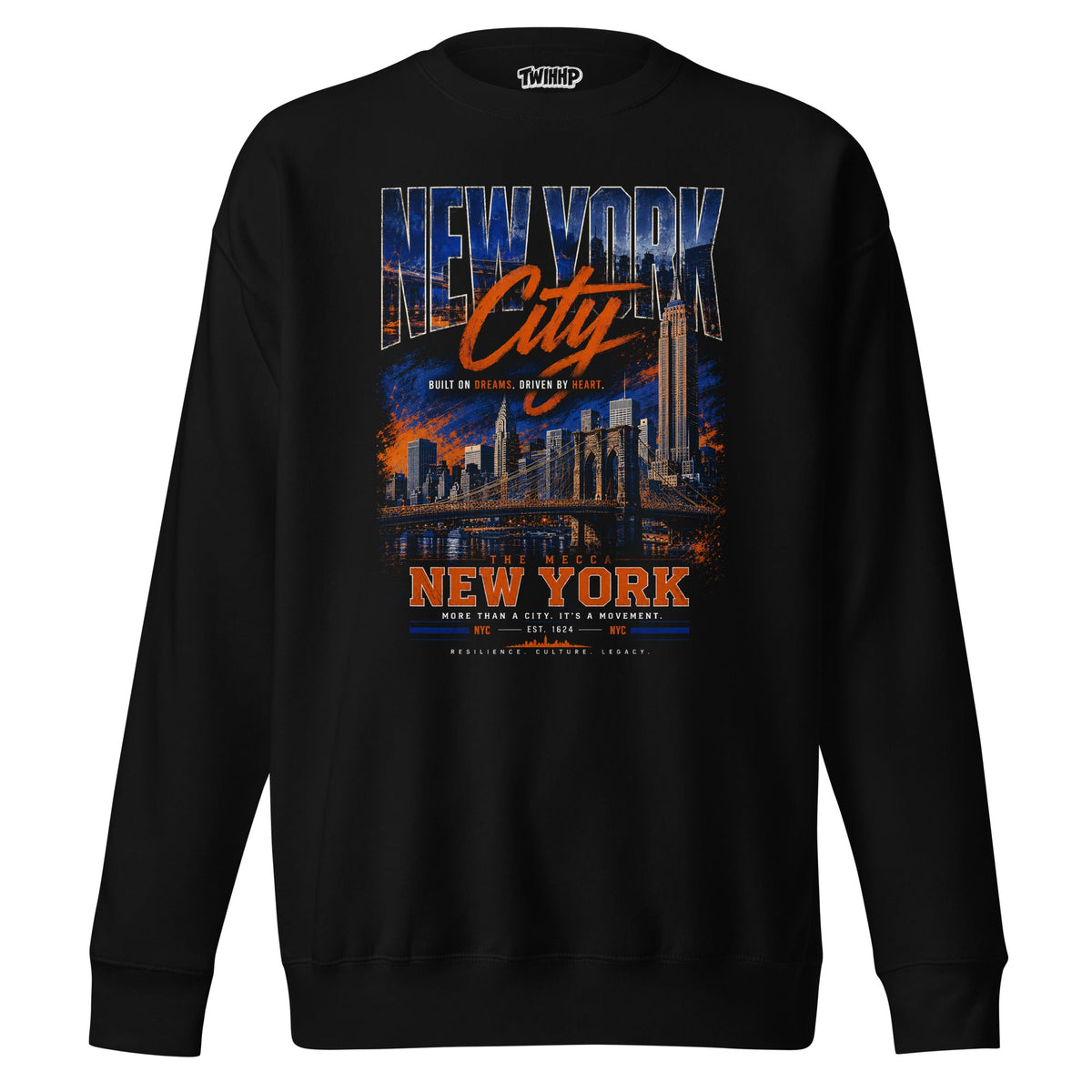 ZPGCAP-Empire Energy Crewneck Sweatshirt - Black Front