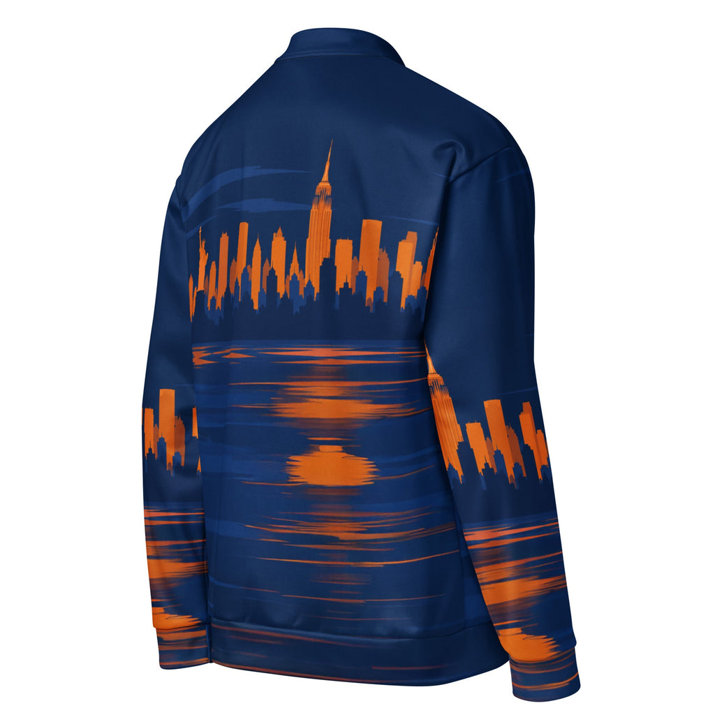 ZPGCAP-Empire Skyline Bomber Jacket (AOP) — Night - White Right Back