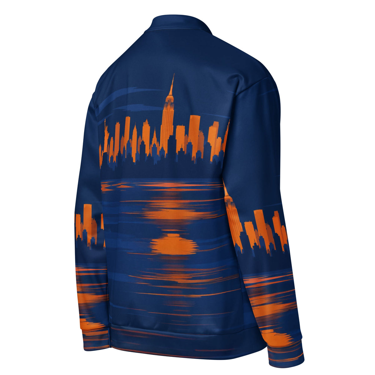 ZPGCAP-Empire Skyline Bomber Jacket (AOP) — Night - White Right Back