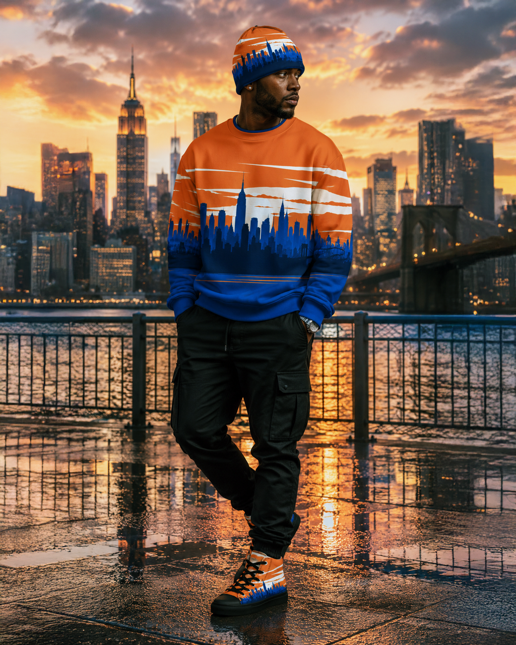 ZPGCAP-Empire Skyline Crewneck Sweatshirt - 1