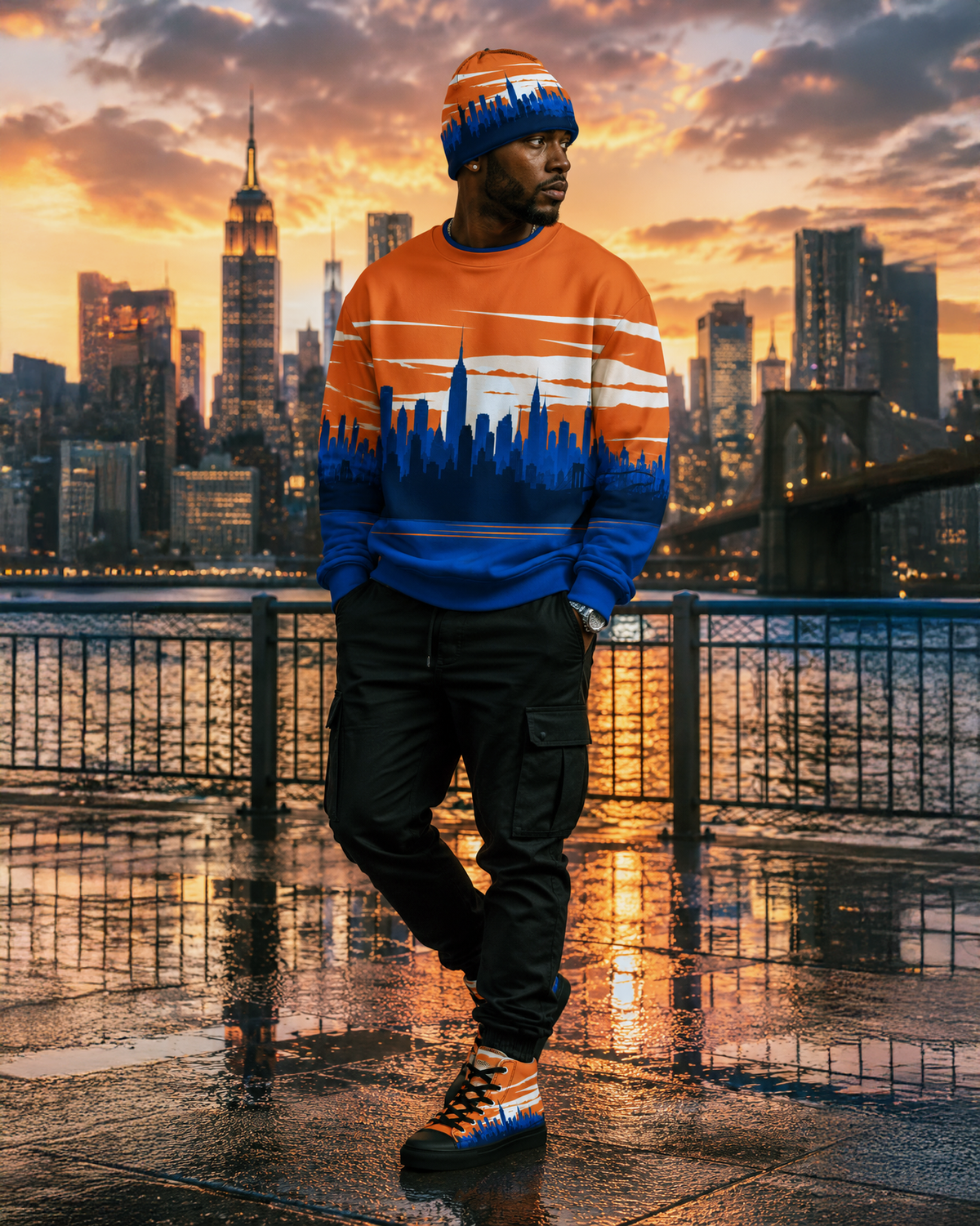 ZPGCAP-Empire Skyline Crewneck Sweatshirt - 1