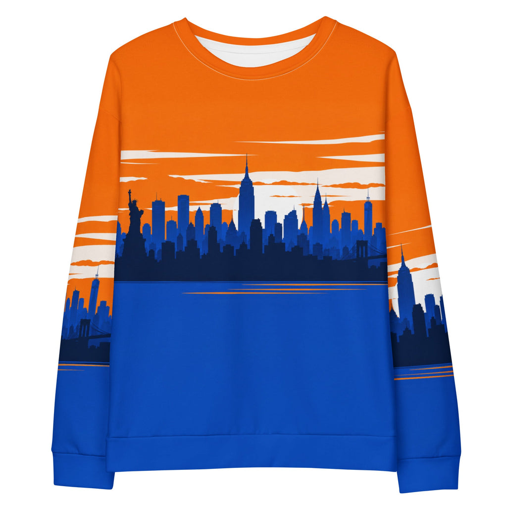 ZPGCAP-Empire Skyline Crewneck Sweatshirt - White Front
