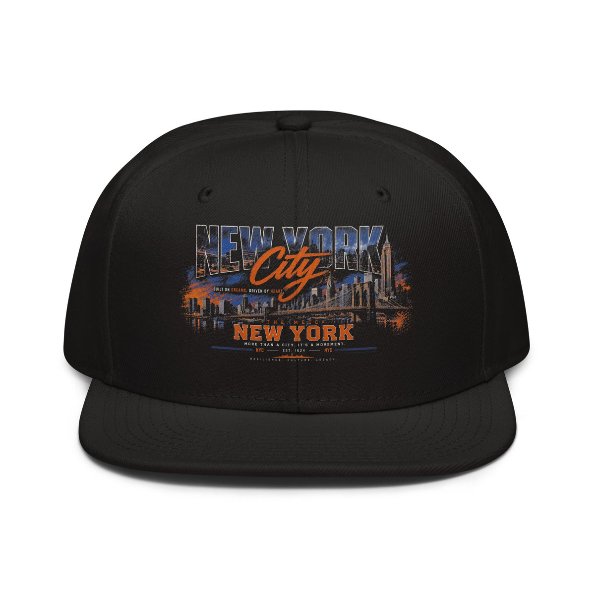 ZPGCAP-Empire Skyline Snapback Hat — Night - Black Front