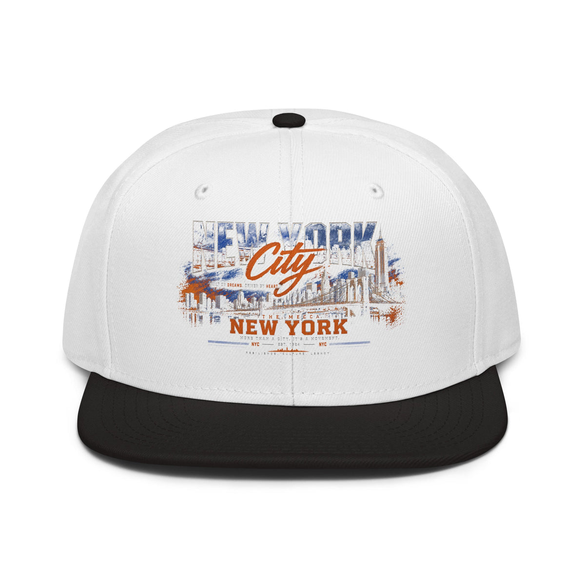 ZPGCAP-Empire Skyline Snapback Hat — Night - Black White Front