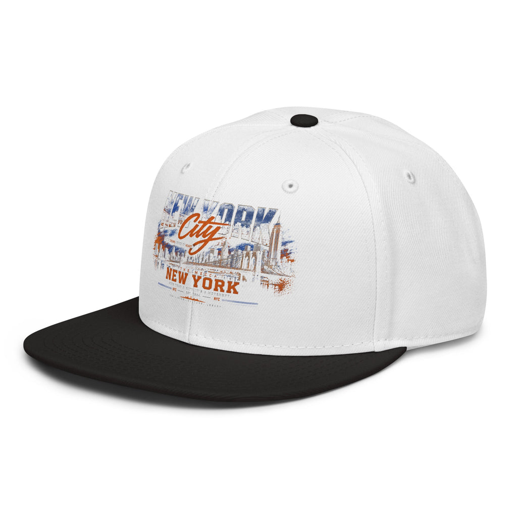 ZPGCAP-Empire Skyline Snapback Hat — Night - Black White Left Front