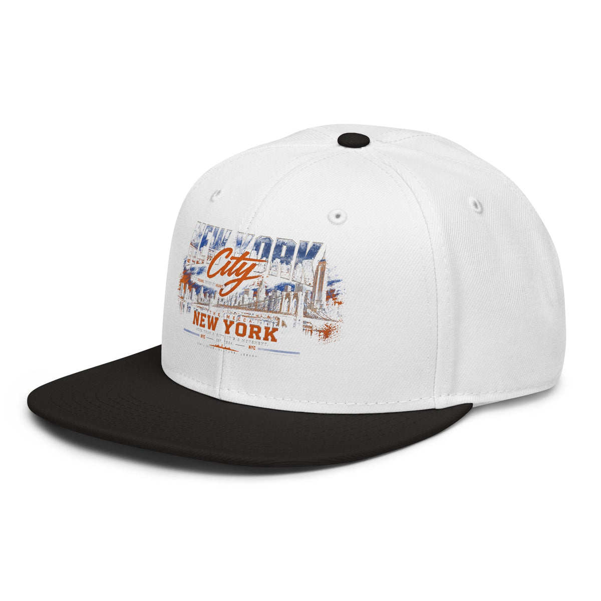 ZPGCAP-Empire Skyline Snapback Hat — Night - Black White Left Front