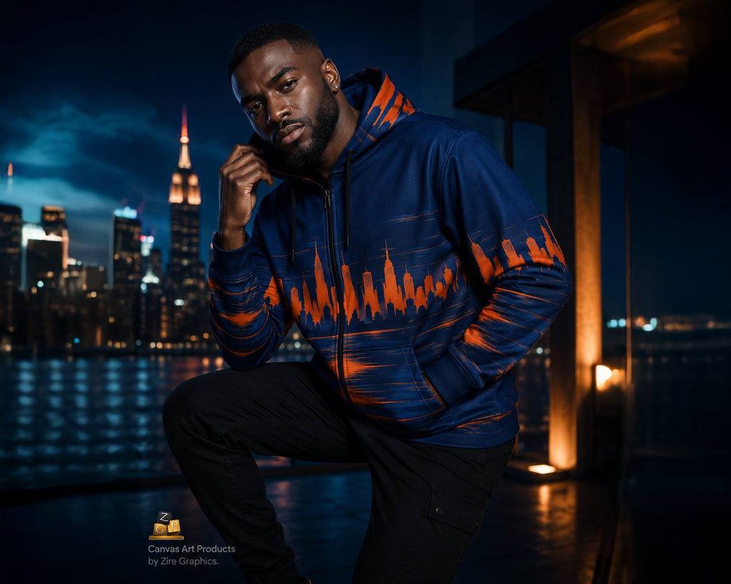 ZPGCAP-Empire Skyline Zip Hoodie — Night - 1