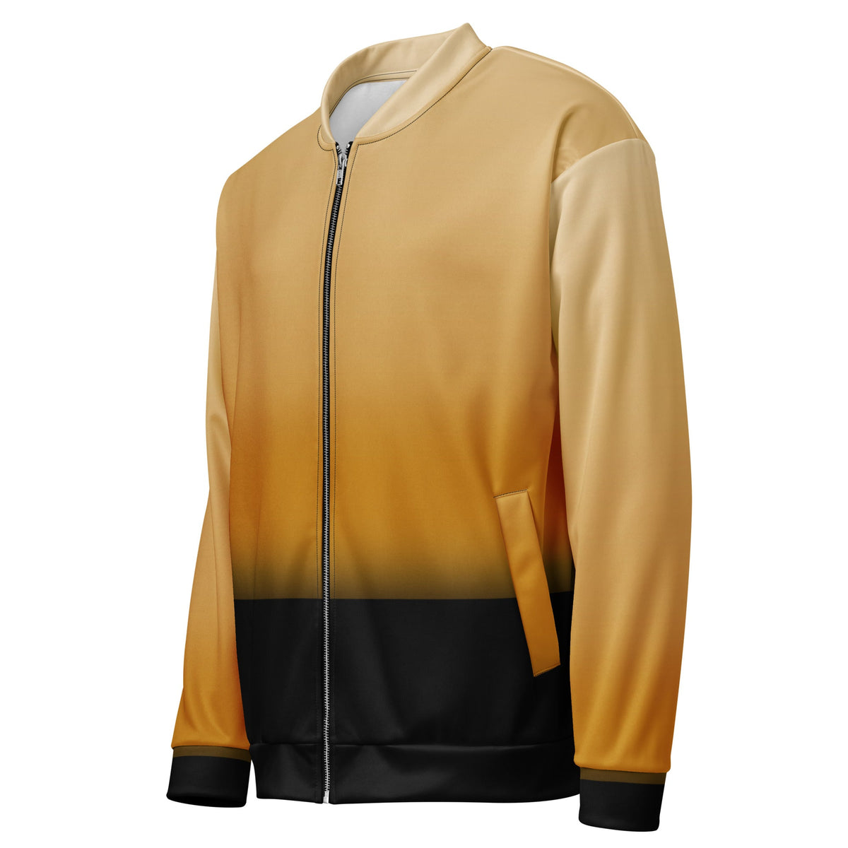 ZPGCAP-Golden Horizon Night Shadow Bomber Jacket - White Left Front