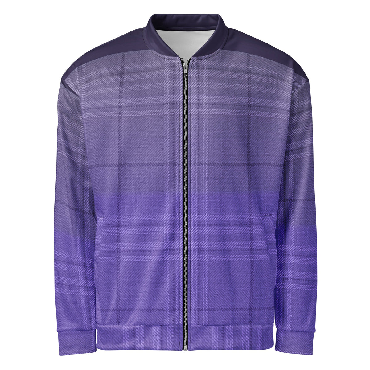 ZPGCAP-Royal Amethyst Bomber Jacket - White Front