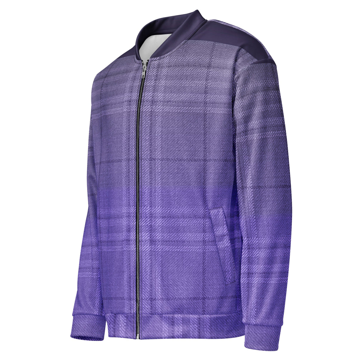 ZPGCAP-Royal Amethyst Bomber Jacket - White Left Front