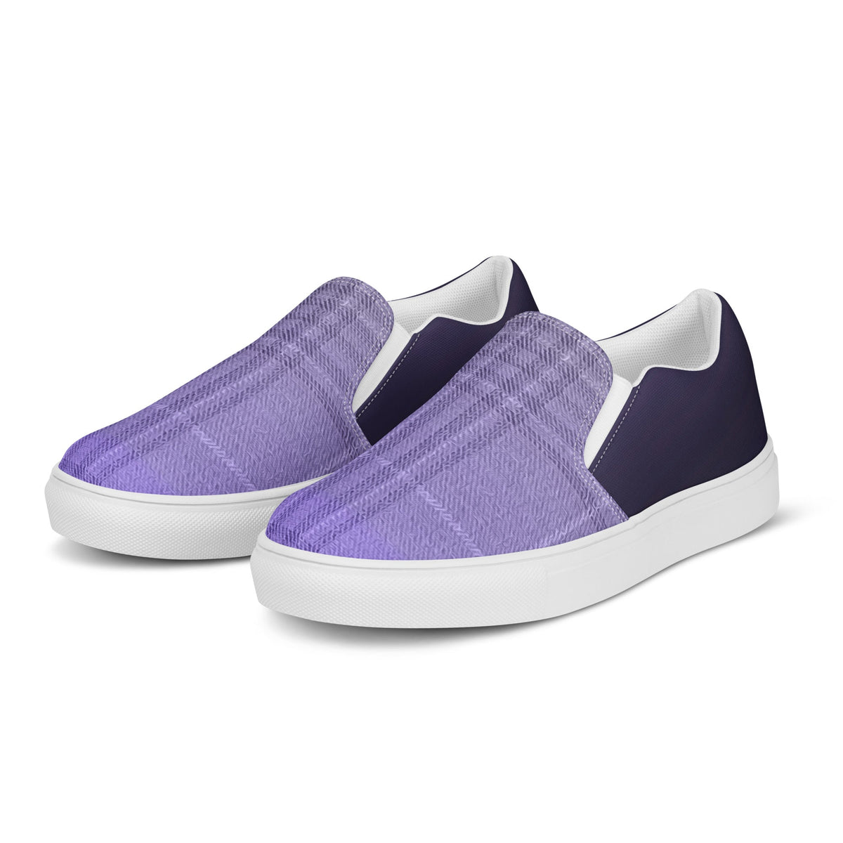 ZPGCAP-Royal Amethyst Men’s slip-on canvas shoes - White Left Front