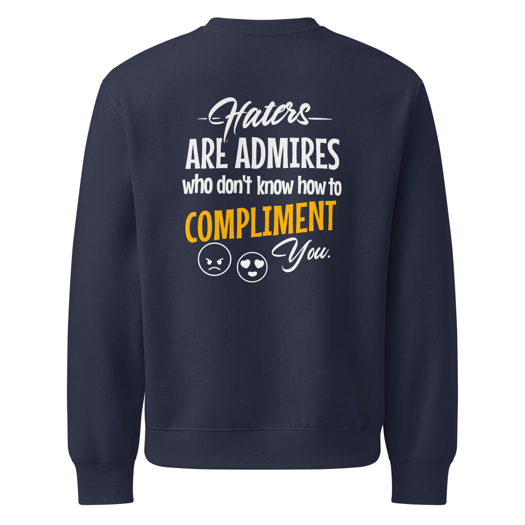 ZPGCAP-TWIHHP Haters Are Admirers Sweatshirt — Dark Colorways - Navy Back