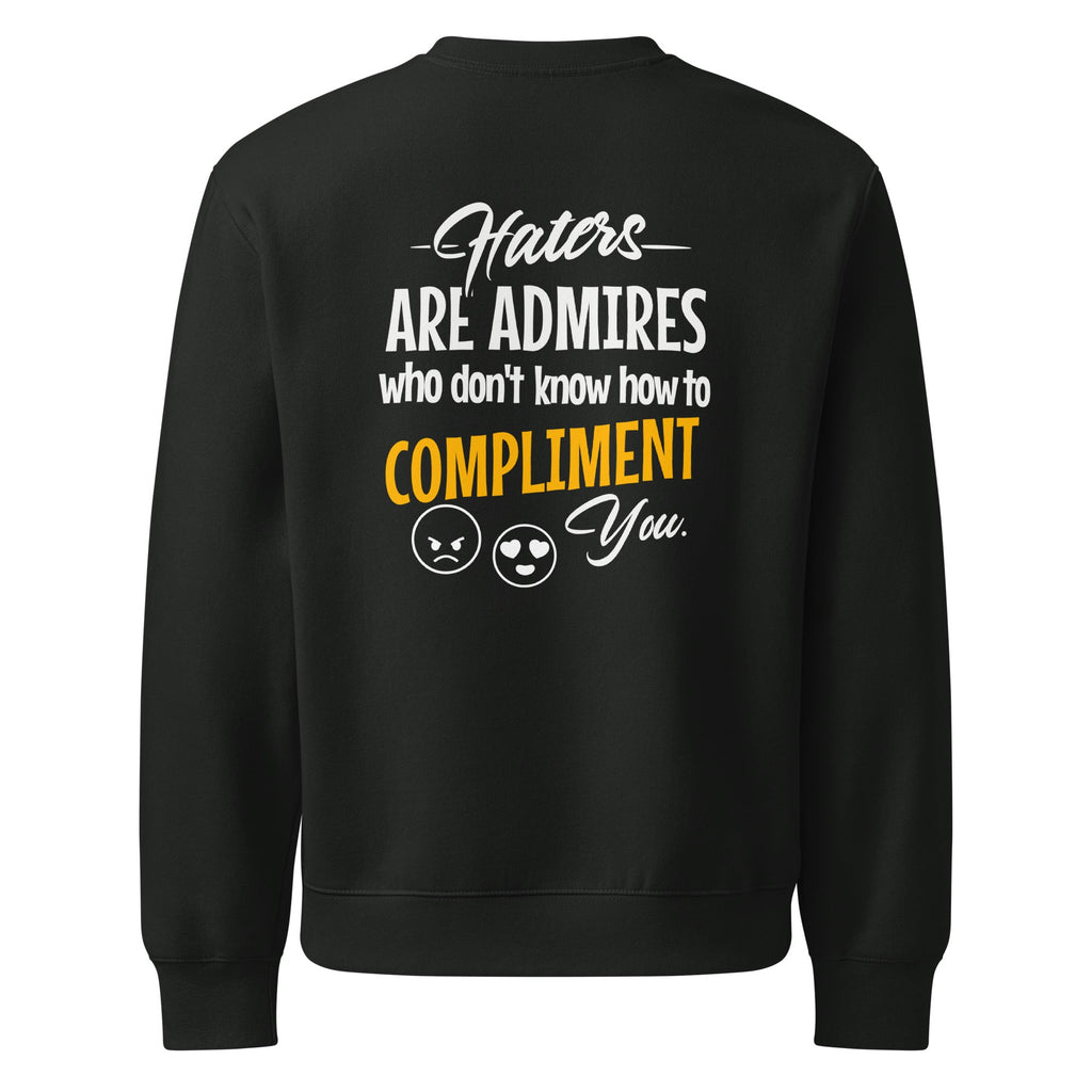 ZPGCAP-TWIHHP Haters Are Admirers Sweatshirt — Dark Colorways - Vintage Black Back
