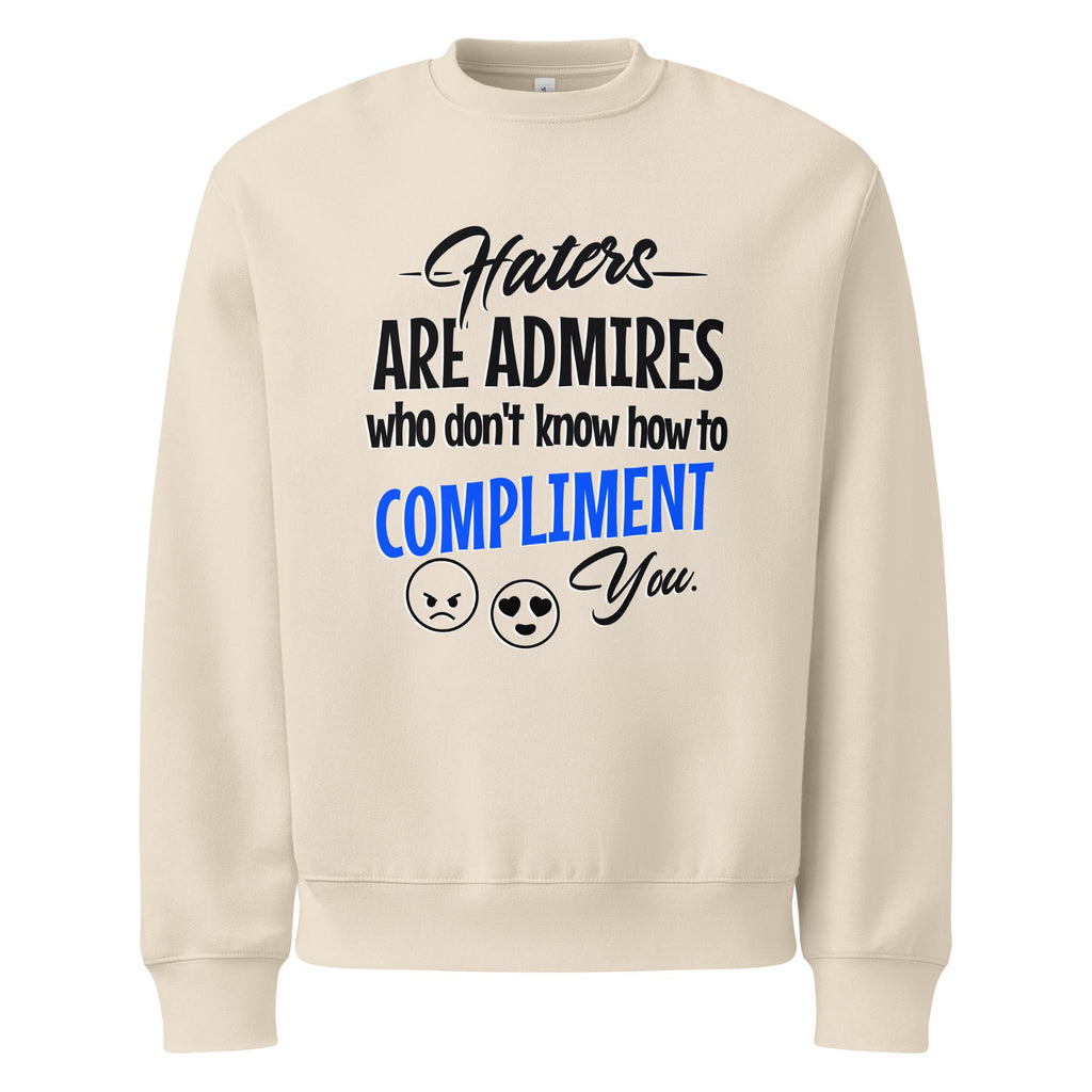 ZPGCAP-TWIHHP Haters Are Admirers Two-Sided Sweatshirt — Bright - Dust Front