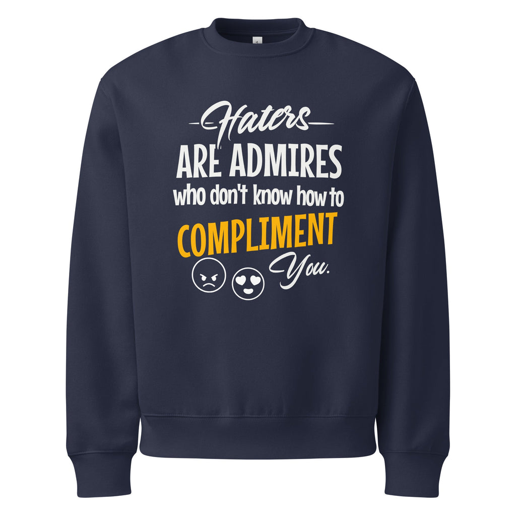 ZPGCAP-TWIHHP Haters Are Admirers Two-Sided Sweatshirt — Dark - Navy Front