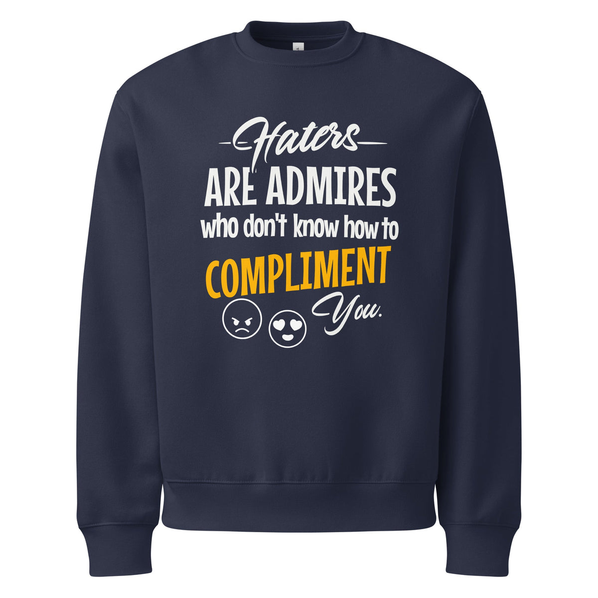 ZPGCAP-TWIHHP Haters Are Admirers Two-Sided Sweatshirt — Dark - Navy Front