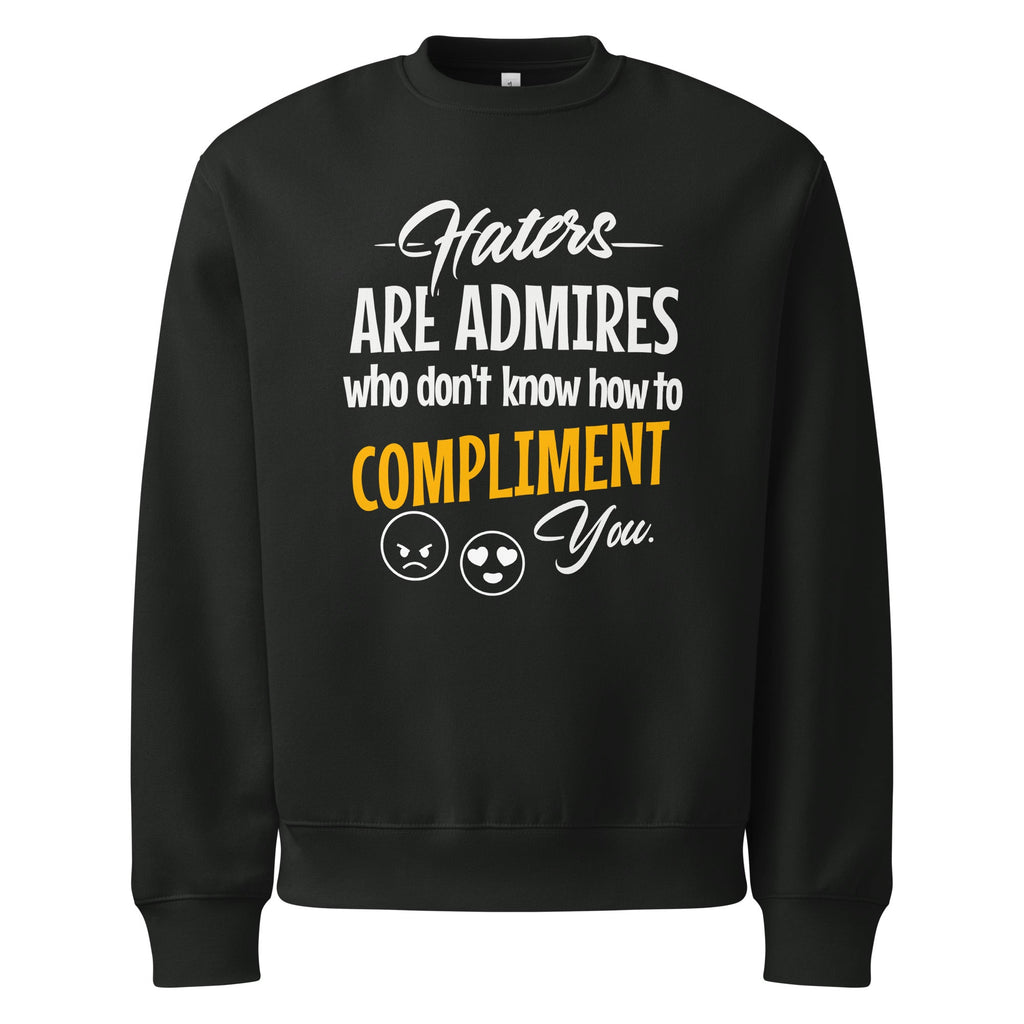 ZPGCAP-TWIHHP Haters Are Admirers Two-Sided Sweatshirt — Dark - Vintage Black Front