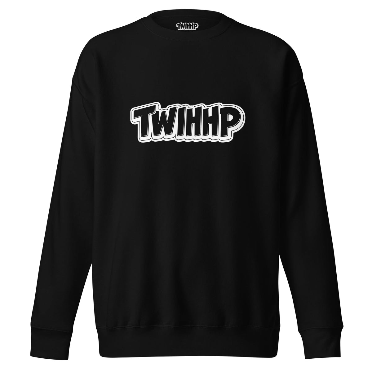 ZPGCAP-TWIHHP IAHH Core Identity Sweatshirt — Black/White Text - Black Front