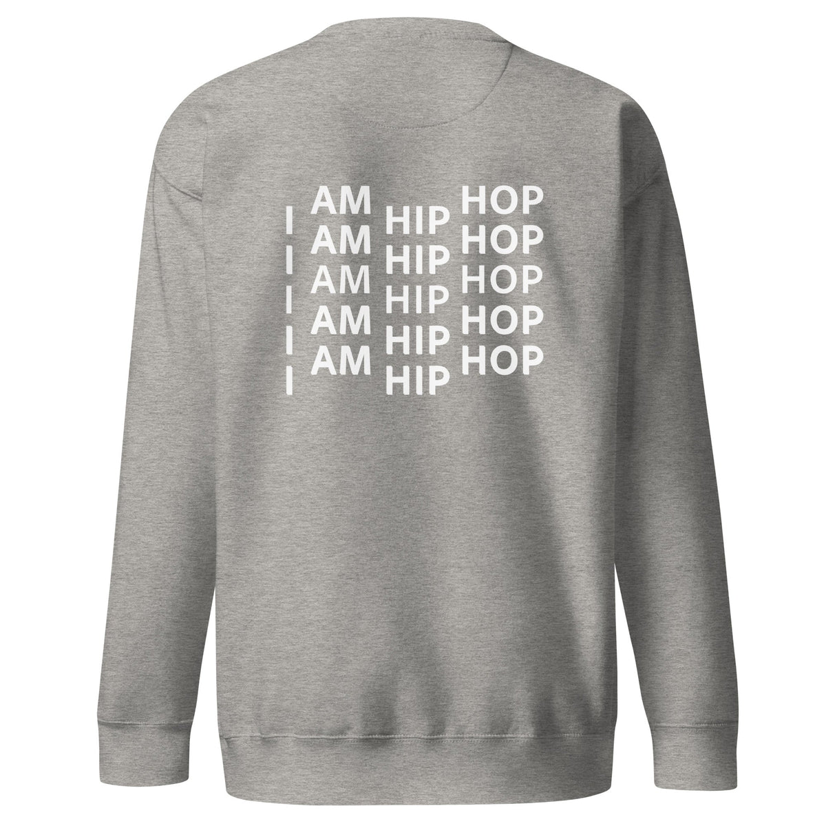 ZPGCAP-TWIHHP IAHH Core Identity Sweatshirt — Black/White Text - Carbon Grey Back