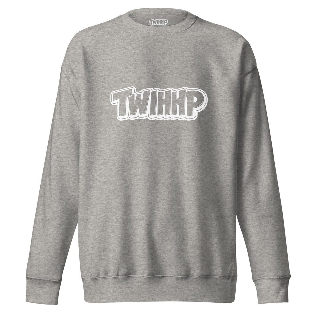 ZPGCAP-TWIHHP IAHH Core Identity Sweatshirt — Black/White Text - Carbon Grey Front