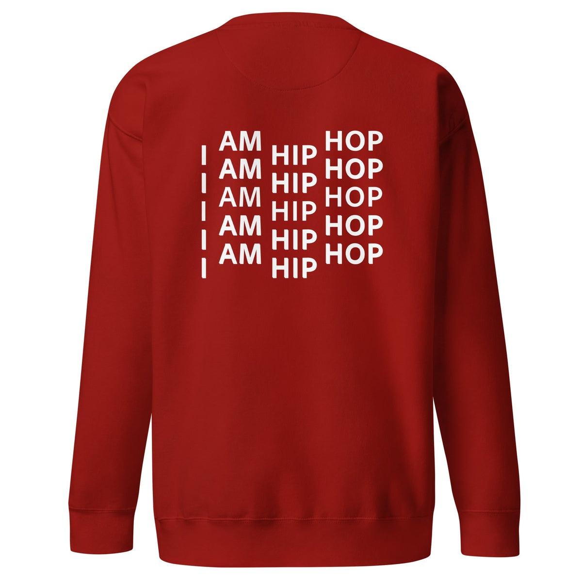 ZPGCAP-TWIHHP IAHH Core Identity Sweatshirt — Black/White Text - Cardinal Back