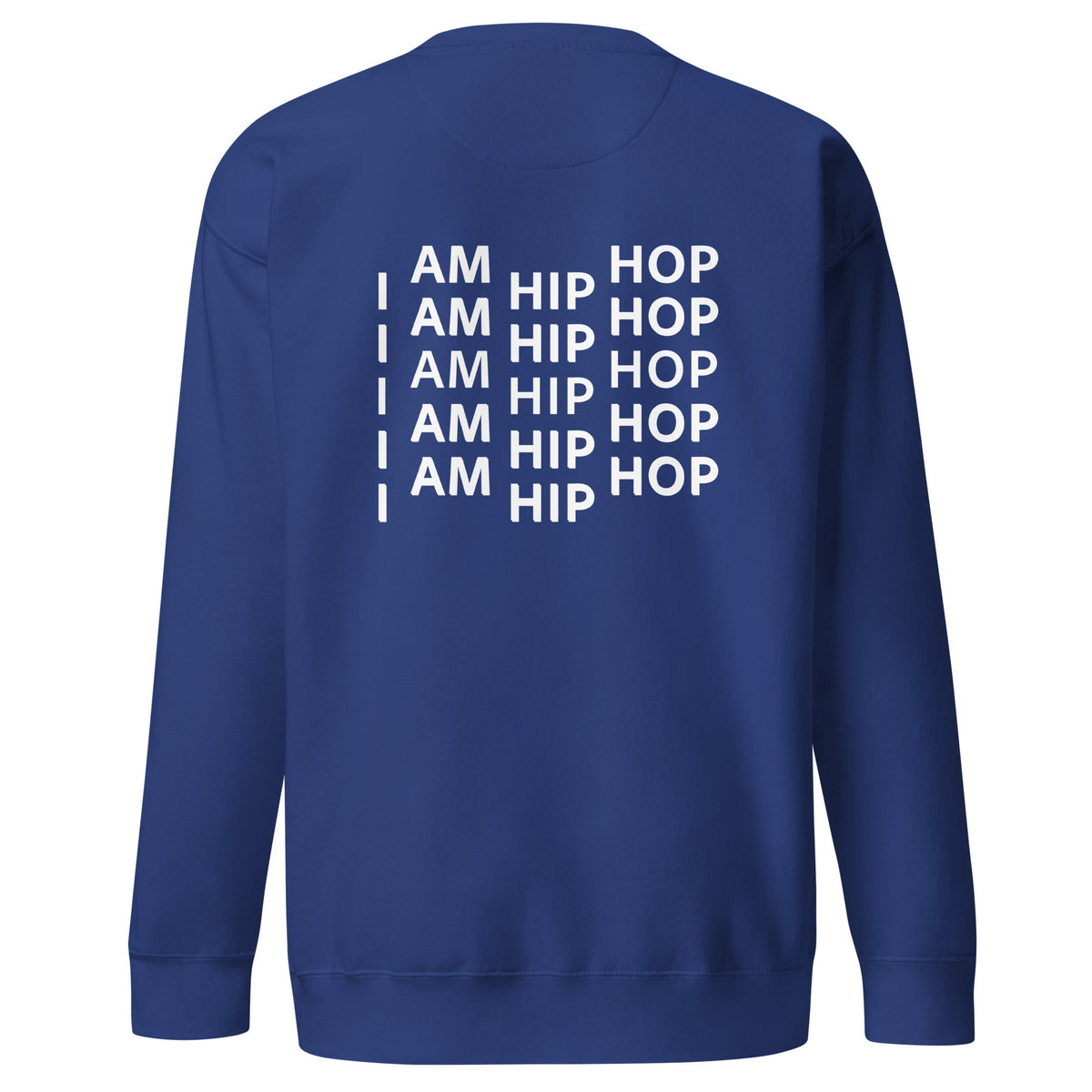 ZPGCAP-TWIHHP IAHH Core Identity Sweatshirt — Black/White Text - Team Royal Back