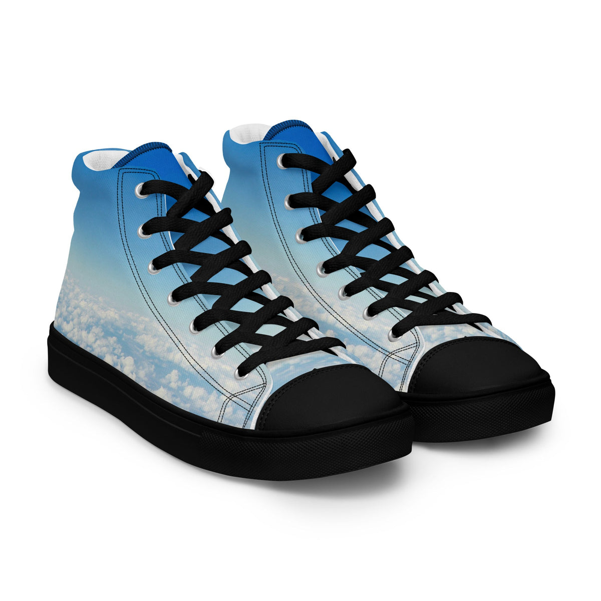 ZPGCAP-The Air Walkers High-Top Sneakers — Black Sole - Black Right Front