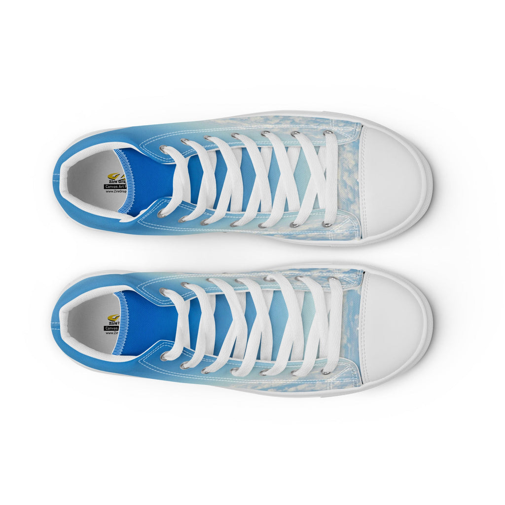 ZPGCAP-The Air Walkers High-Top Sneakers — White Sole - White Front 2