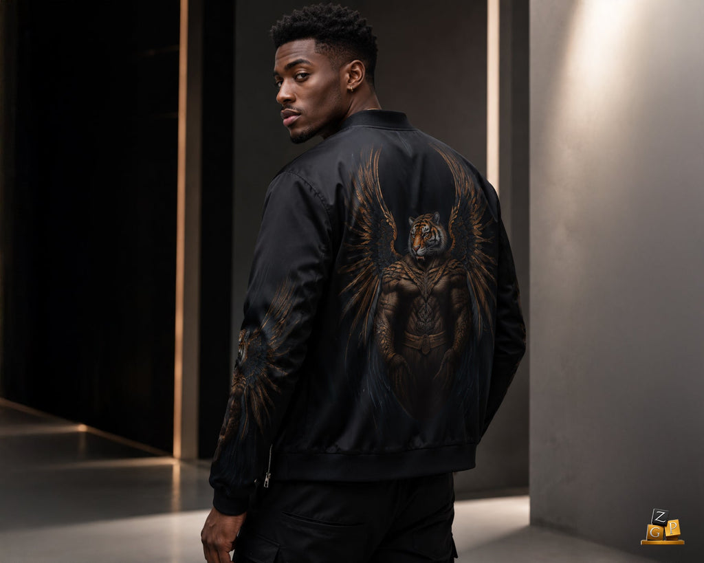 ZPGCAP-Tiger Angel Bomber Jacket - Back